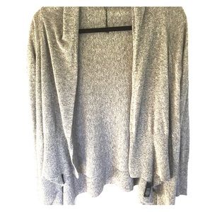 Heather grey draping cardigan